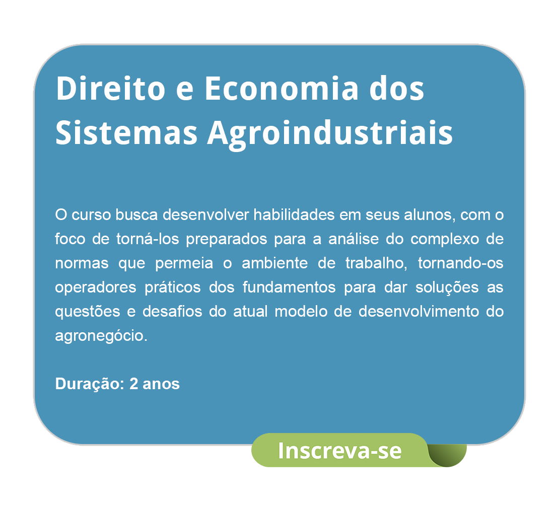 Direito e Economia dos Sistemas Agroindustriais